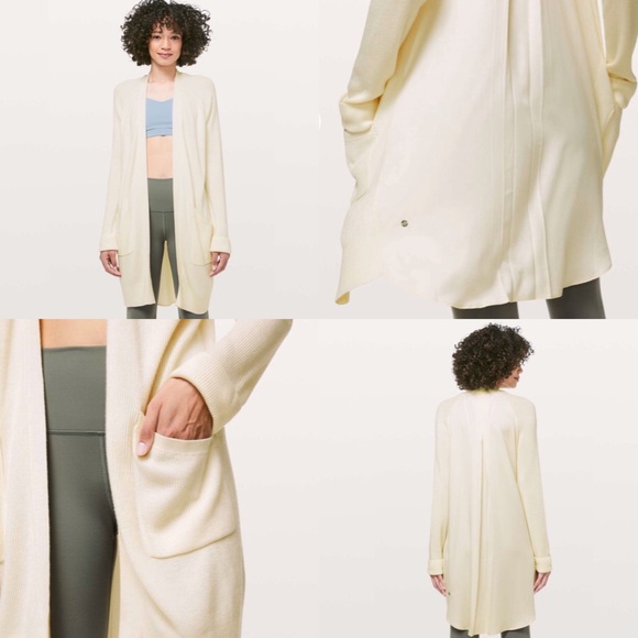 NWT $168 Lululemon Still At Ease Wrap Cardigan Sweater Angel Wing Size 10 - Picture 7 of 15